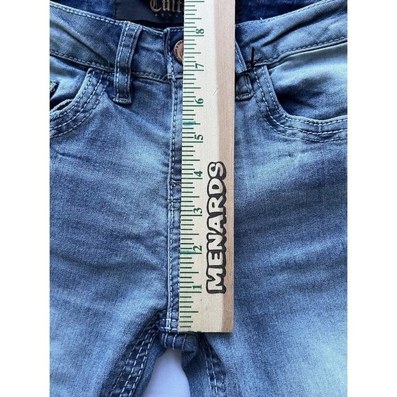 Cultura New York Pants Womens 10 Light Denim Jeans Skinny Mid Rise Super Flex - Picture 12 of 16